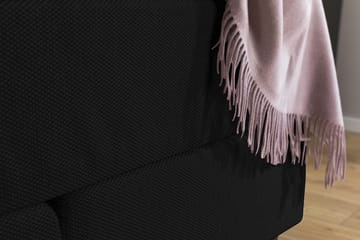 Princess sänkypaketti – jenkkisänky 120x200 cm kangasta petauspatjalla, kovuus medium - Musta - Huonekalut - Sänky - Yhden hengen sängyt