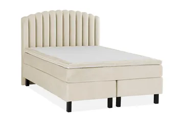 Princess sänkypaketti – jenkkisänky 140x200 cm sängynpäädyllä + petauspatja - Beige - Huonekalut - Sänky - Jenkkisängyt