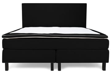 Princess sänkypaketti – jenkkisänky 160x200 cm kangasta sängynpäädyllä + petauspatja jäykkyysasteella Medium - Musta - Huonekalut - Sänky - Jenkkisängyt