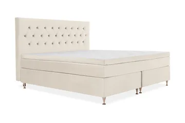 Royal Velvet -jenkkisänky 210 × 210 cm - Beige - Huonekalut - Sänky - Jenkkisängyt