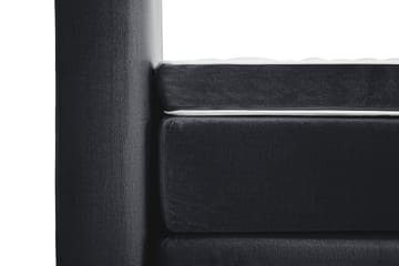 Royal Velvet täydellinen sänkypaketti, samettisänky 180x200 cm - Musta, korkeat hopeanväriset jalat - Huonekalut - Sänky - Jenkkisängyt