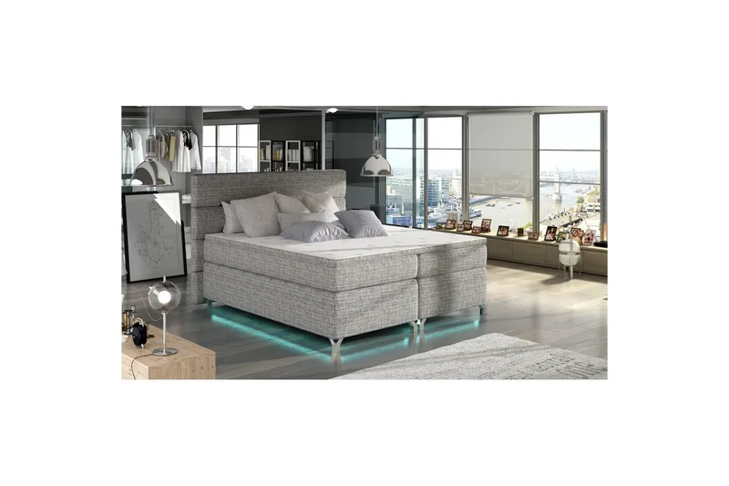 Runkopatja Eltap Amadeo LED-valoilla, Berlin 01, Harmaa, 180x200 cm