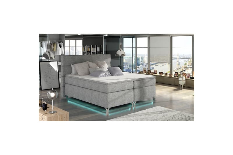 Runkopatja Eltap Amadeo LED-valoilla - Sawana 21, Harmaa, 180x200 cm - Huonekalut - Sänky - Jenkkisängyt