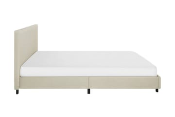 Albi kaksoissänky 180x200 cm kangasta sängynpäädyllä - Beige - Huonekalut - Sänky - Sänkykehikot & sängynrungot