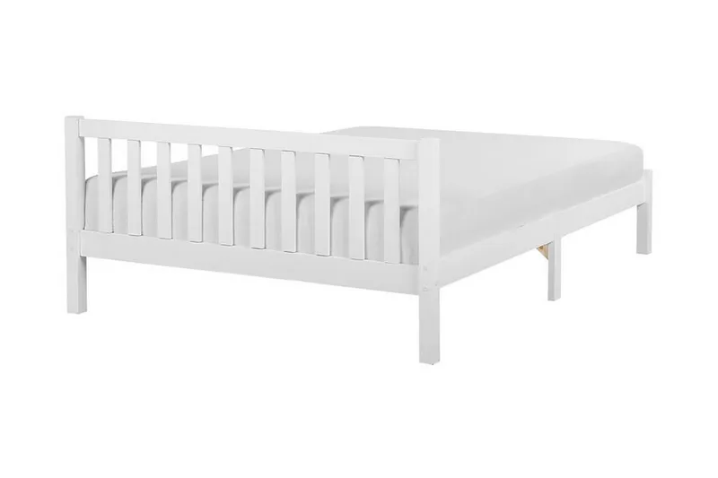 Florac Parivuode puu 140 x 200 cm Valkoinen - Huonekalut - Sänky - Sänkykehikot & sängynrungot