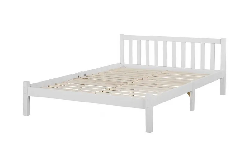 Florac Parivuode puu 140 x 200 cm Valkoinen - Huonekalut - Sänky - Sänkykehikot & sängynrungot