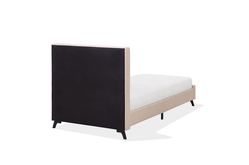 Nattaro sängynrunko 90x200 cm kangasta sängynpäädyllä - Beige - Huonekalut - Sänky - Sänkykehikot & sängynrungot