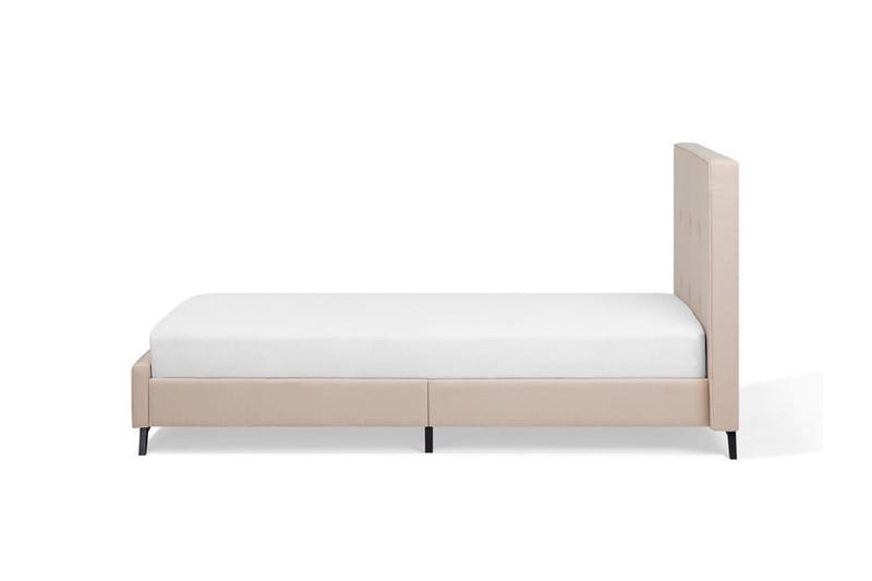 Nattaro sängynrunko 90x200 cm kangasta sängynpäädyllä - Beige - Huonekalut - Sänky - Sänkykehikot & sängynrungot
