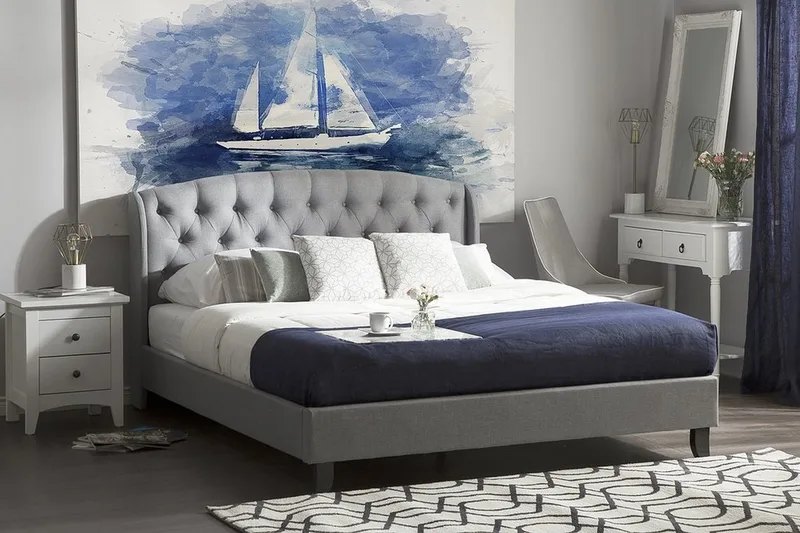 Parivuode Bordeaux 180x200 cm - Harmaa - Huonekalut - Sänky - Runkopatjasängyt