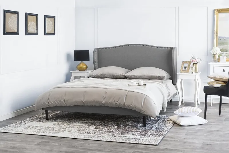 Parivuode Colmar 140x200 cm - Harmaa - Huonekalut - Sänky - Runkopatjasängyt