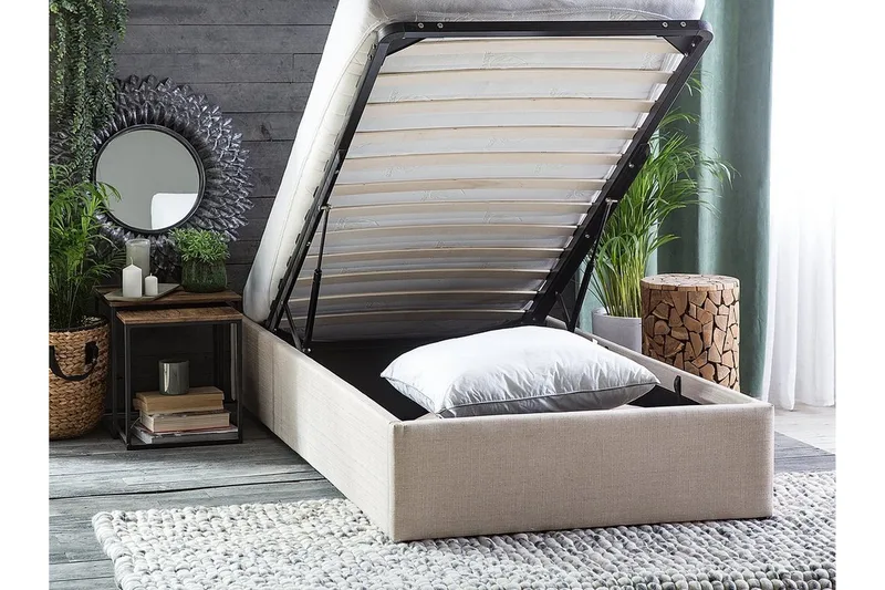 Parivuode Dinan 90x200 cm - Beige - Huonekalut - Sänky - Runkopatjasängyt