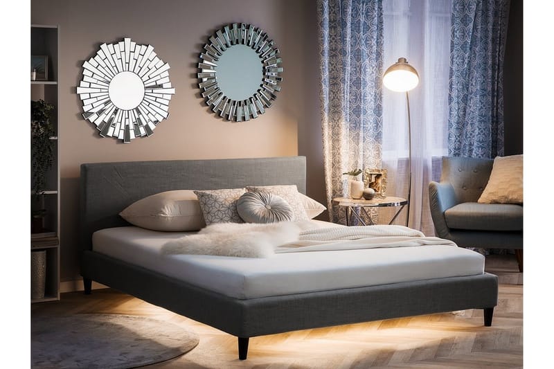 Parivuode Fitou 160x200 cm - Harmaa - Huonekalut - Sänky - Runkopatjasängyt