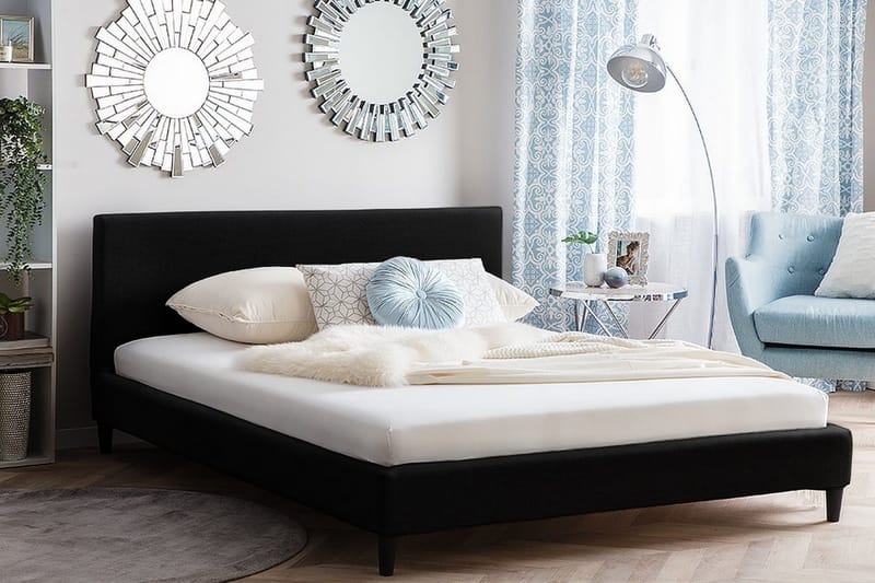 Parivuode Fitou 160x200 cm - Musta - Huonekalut - Sänky - Runkopatjasängyt