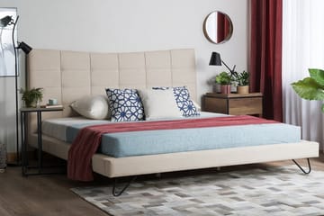 Parivuode Lannion 180x200 cm - Beige - Huonekalut - Sänky - Sänkykehikot & sängynrungot