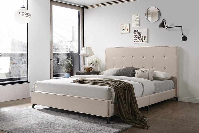 Parivuode Nattaro 140x200 cm - Beige - Huonekalut - Sänky - Runkopatjasängyt