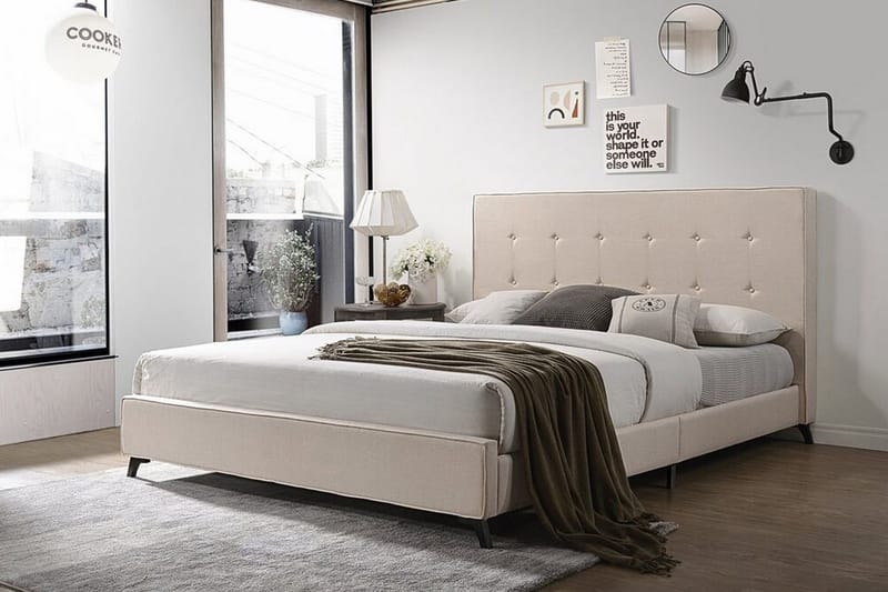 Parivuode Nattaro 160x200 cm - Beige - Huonekalut - Sänky - Runkopatjasängyt