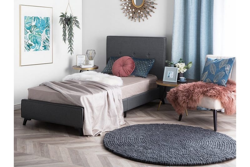 Parivuode Nattaro 90x200 cm - Harmaa - Huonekalut - Sänky - Runkopatjasängyt