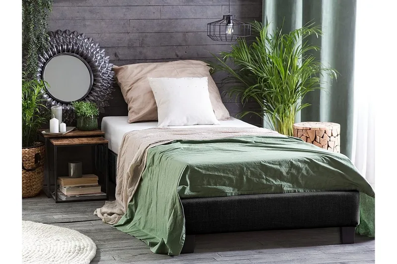 Parivuode Roanne 90x200 cm - Harmaa - Huonekalut - Sänky - Sänkykehikot & sängynrungot