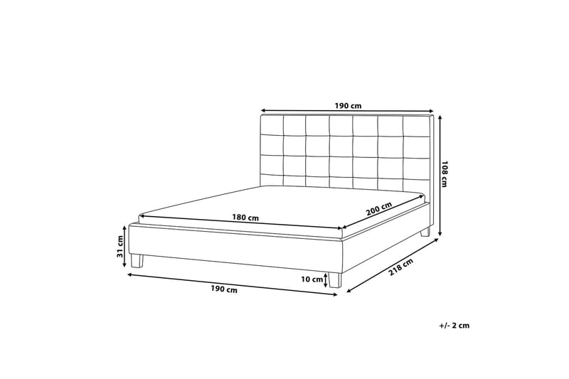 Parivuode Rochelle 180x200 cm - Huonekalut - Sänky - Runkopatjasängyt
