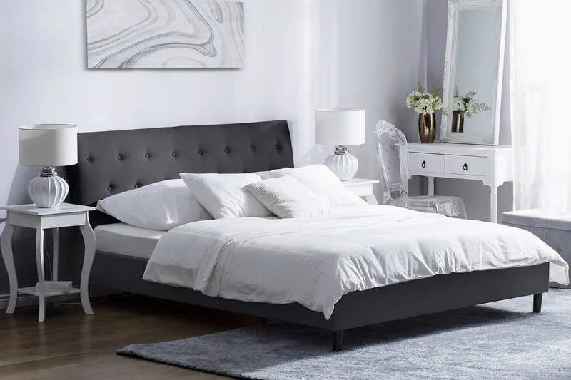 Parivuode Saverne 180x200 cm - Harmaa - Huonekalut - Sänky - Runkopatjasängyt