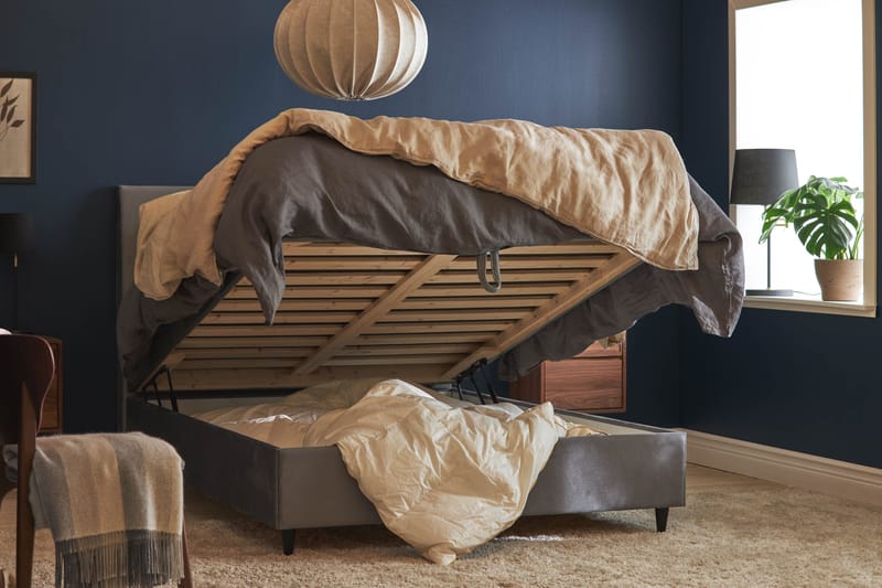 Pigge Extra Sänkypaketti Runkosänky 90x200 - Harmaa - Huonekalut - Sänky - Yhden hengen sängyt