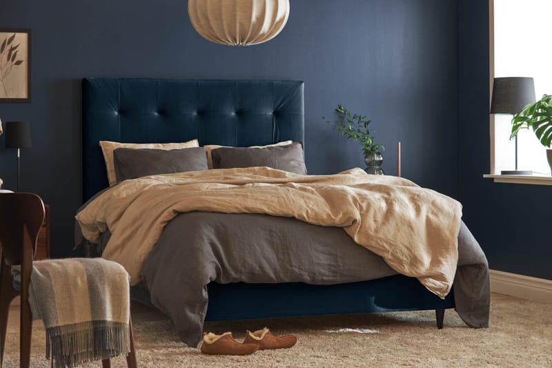 Pigge Extra Sänkypaketti Runkosänky 90x200 - Tummansininen - Huonekalut - Sänky - Yhden hengen sängyt