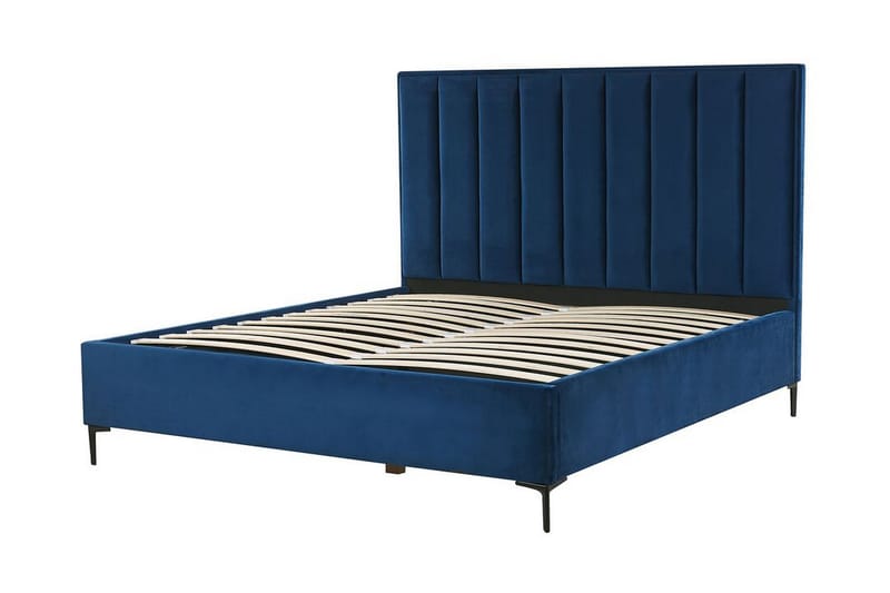 Runkosänky Barbonne 180x200 cm säilytystila - Sametti / sininen - Huonekalut - Sänky - Runkopatjasängyt