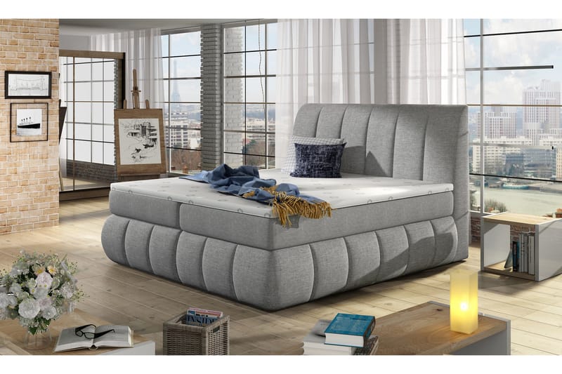 Runkosänky Borela 180x200 cm, Harmaa