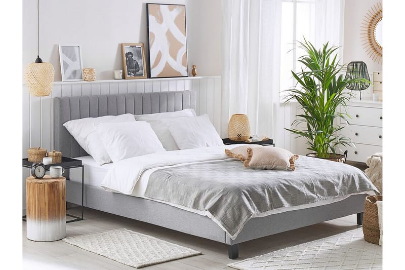 Runkosänky Croutelle 180x200cm - Vaaleanharmaa - Huonekalut - Sänky - Runkopatjasängyt