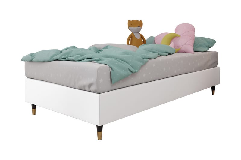 Runkosänky Forenza 120x200 cm - Keinonahka/Valk/Puu/Metalli - Huonekalut - Sänky - Runkopatjasängyt