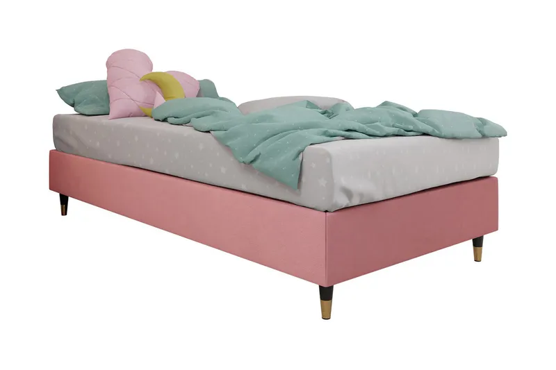 Runkosänky Forenza 80x200 cm, Sametti/V.punainen/Puu/Metalli