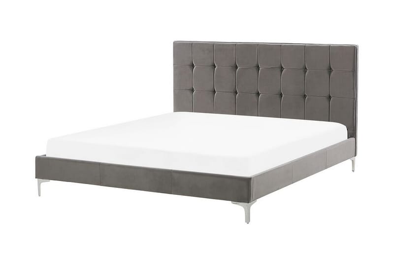 Runkosänky Murette 140x200 cm - Sametti/Harmaa - Huonekalut - Sänky - Runkopatjasängyt