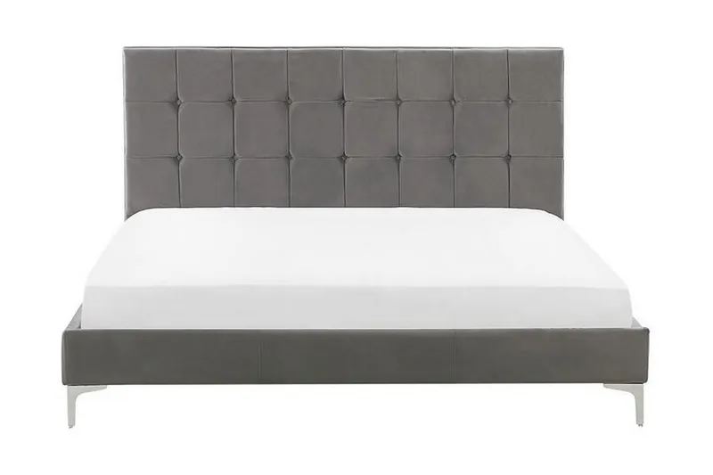 Runkosänky Murette 140x200 cm, Sametti/Harmaa