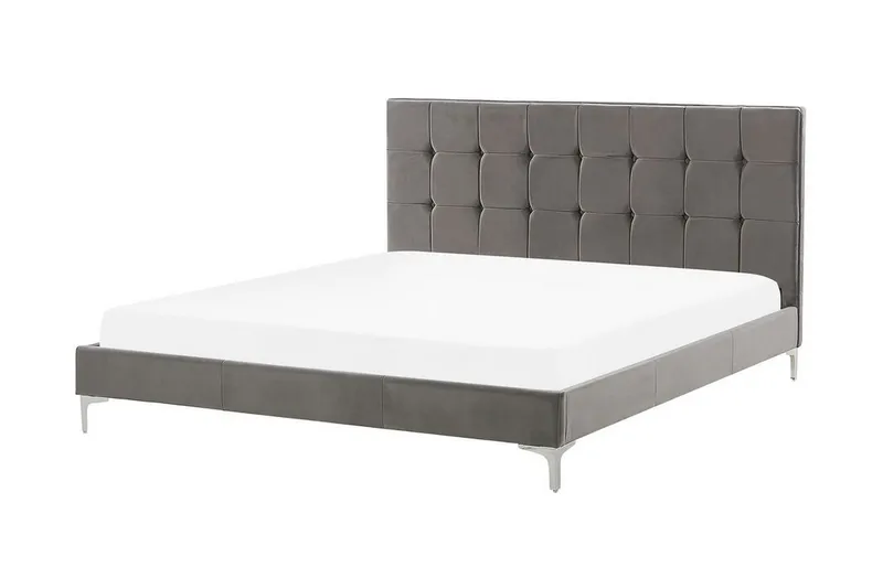 Runkosänky Murette 160x200 cm - Sametti/Harmaa - Huonekalut - Sänky - Runkopatjasängyt