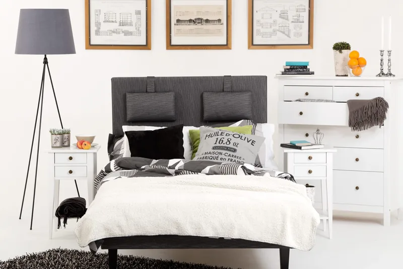 Runkosänky Peak 120x200 Ancona - Harmaa - Huonekalut - Sänky - Yhden hengen sängyt