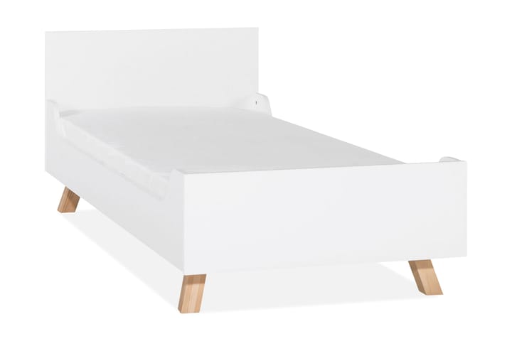 Sänky 4You 90x200 cm Valkoinen/Puu/Luonnonväri - VOX - Runkopatjasängyt