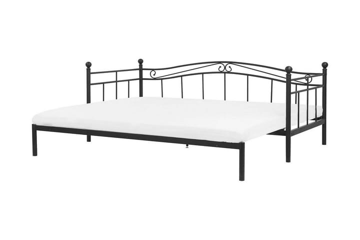 Sänky Muggebo 160x200 cm - Musta - Runkopatjasängyt