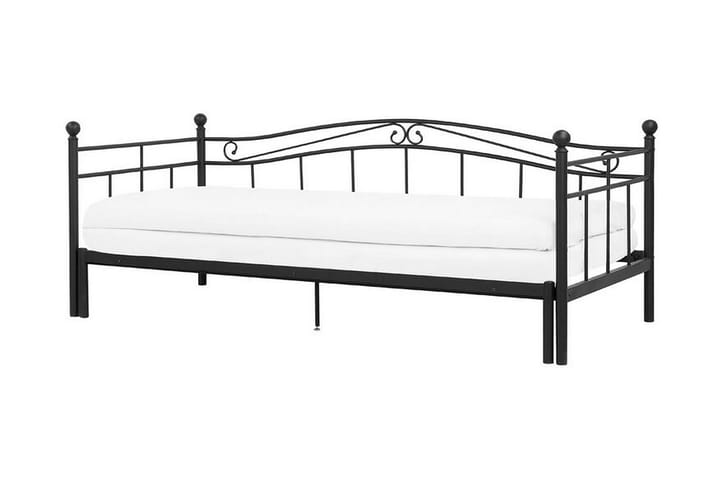 Sänky Muggebo 160x200 cm - Musta - Runkopatjasängyt