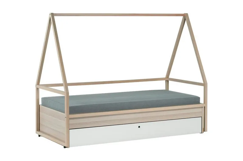 Sänky Spot 90x200 cm Puu/Luonnonväri/Valkoinen - VOX - Huonekalut - Sänky - Runkopatjasängyt