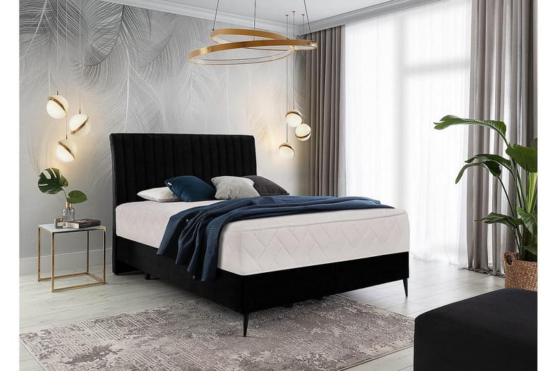 Sänkypaketti Runkosänky Kazusa 140x200 cm - Musta - Huonekalut - Sänky - Runkopatjasängyt