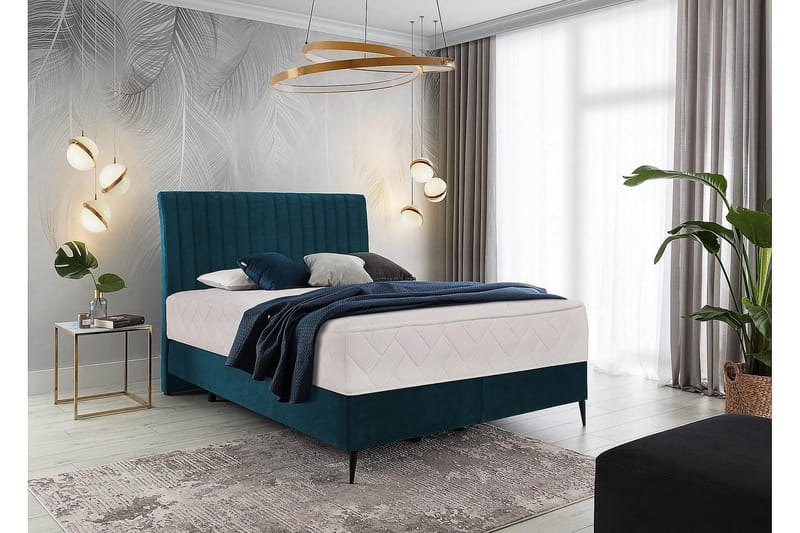 Sänkypaketti Runkosänky Kazusa 160x200 cm - Sininen - Huonekalut - Sänky - Runkopatjasängyt