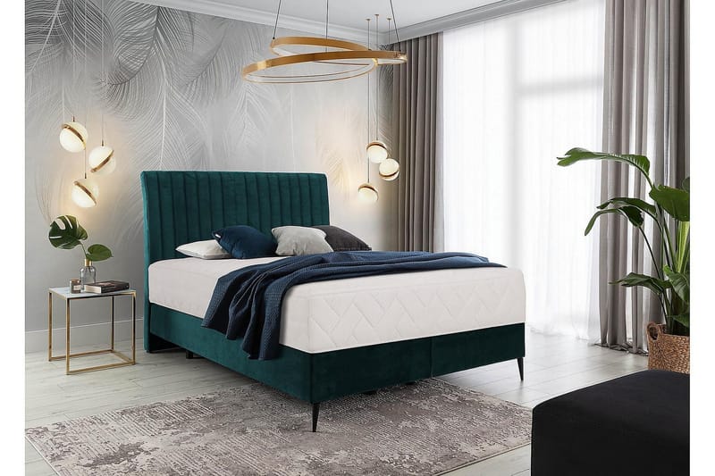 Sänkypaketti Runkosänky Kazusa 160x200 cm - Turkoosi - Huonekalut - Sänky - Runkopatjasängyt