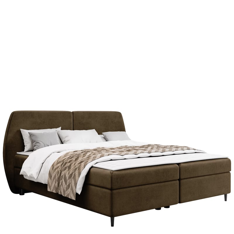 Rynricon Sänkypaketti Kontinenttisänky 160x200 cm - Ruskea - Huonekalut - Sänky - Jenkkisängyt