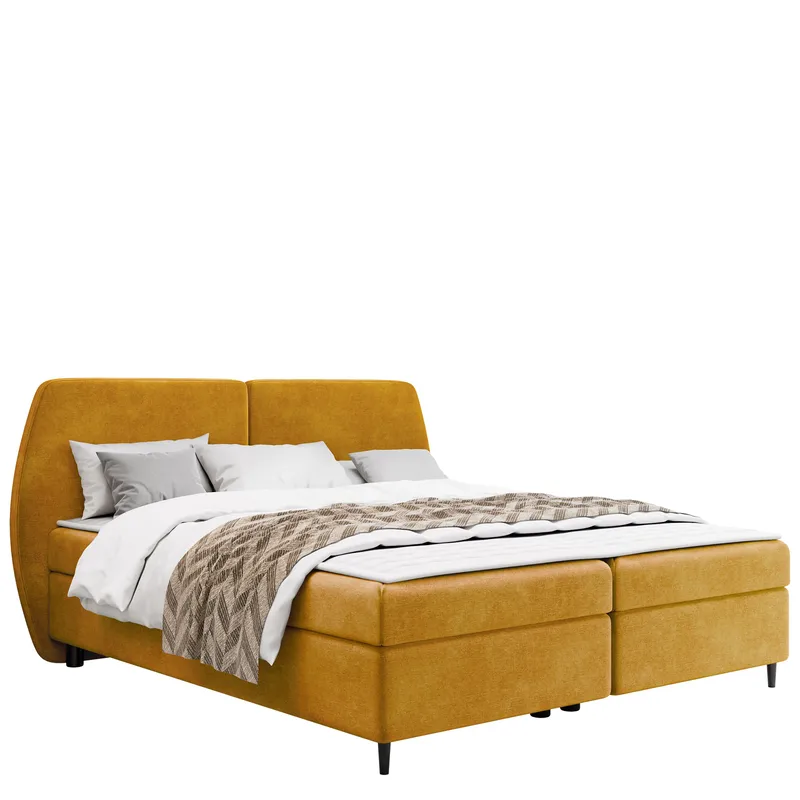 Rynricon Sänkypaketti Kontinenttisänky 180x200 cm - Keltainen - Huonekalut - Sänky - Jenkkisängyt