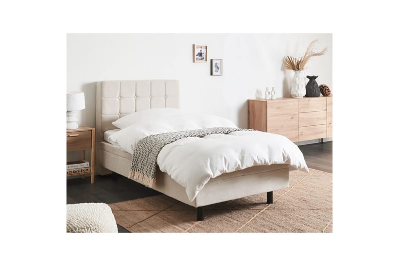 Säädettävä sänky Duke - Beige, 80x200 cm - Huonekalut - Sänky - Sänkykehikot & sängynrungot