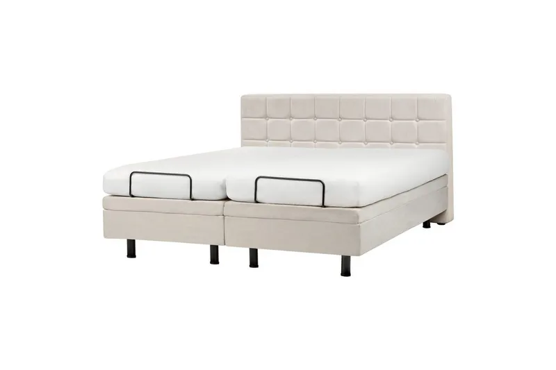 Säädettävä sänky Duke - Beige, musta, 160x200 cm - Huonekalut - Sänky - Sänkykehikot & sängynrungot