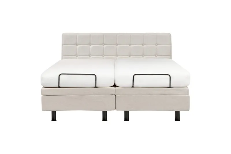 Säädettävä sänky Duke - Beige, musta, 160x200 cm - Huonekalut - Sänky - Sänkykehikot & sängynrungot