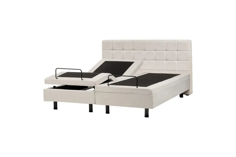 Säädettävä sänky Duke, Beige, musta, 160x200 cm