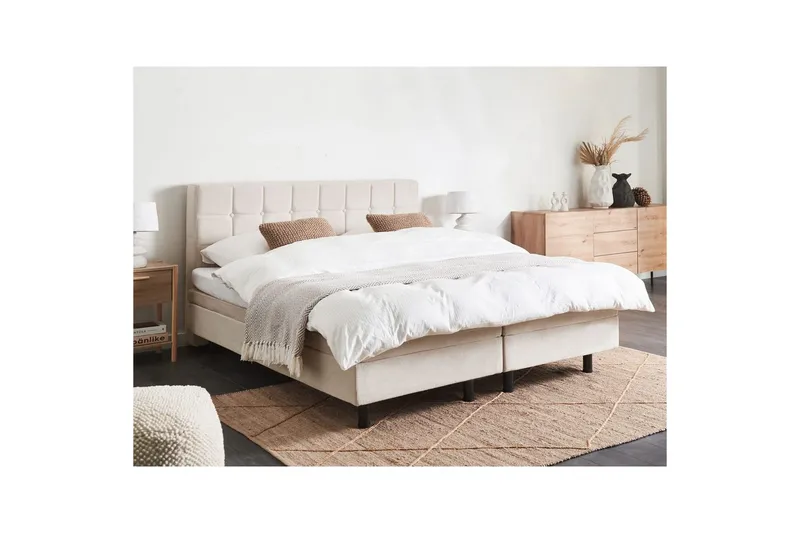 Säädettävä sänky Duke - Beige, musta, 160x200 cm - Huonekalut - Sänky - Sänkykehikot & sängynrungot
