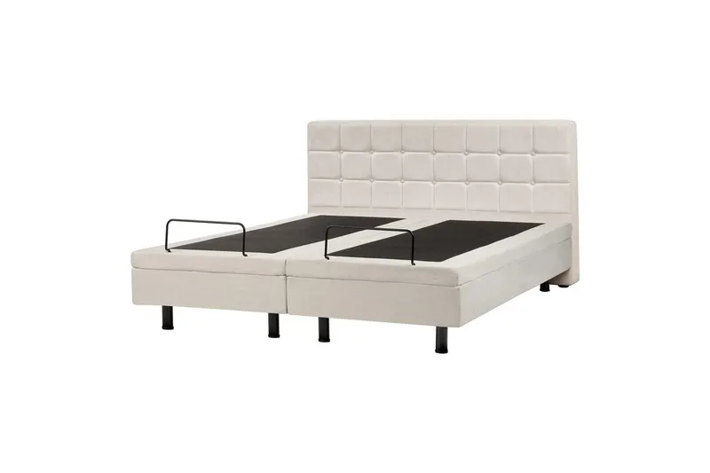 Säädettävä sänky Duke - Beige, musta, 160x200 cm - Huonekalut - Sänky - Sänkykehikot & sängynrungot